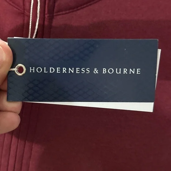 NWT Holderness and Bourne - The Brady Quarter Zip Pullover Port/Navy M